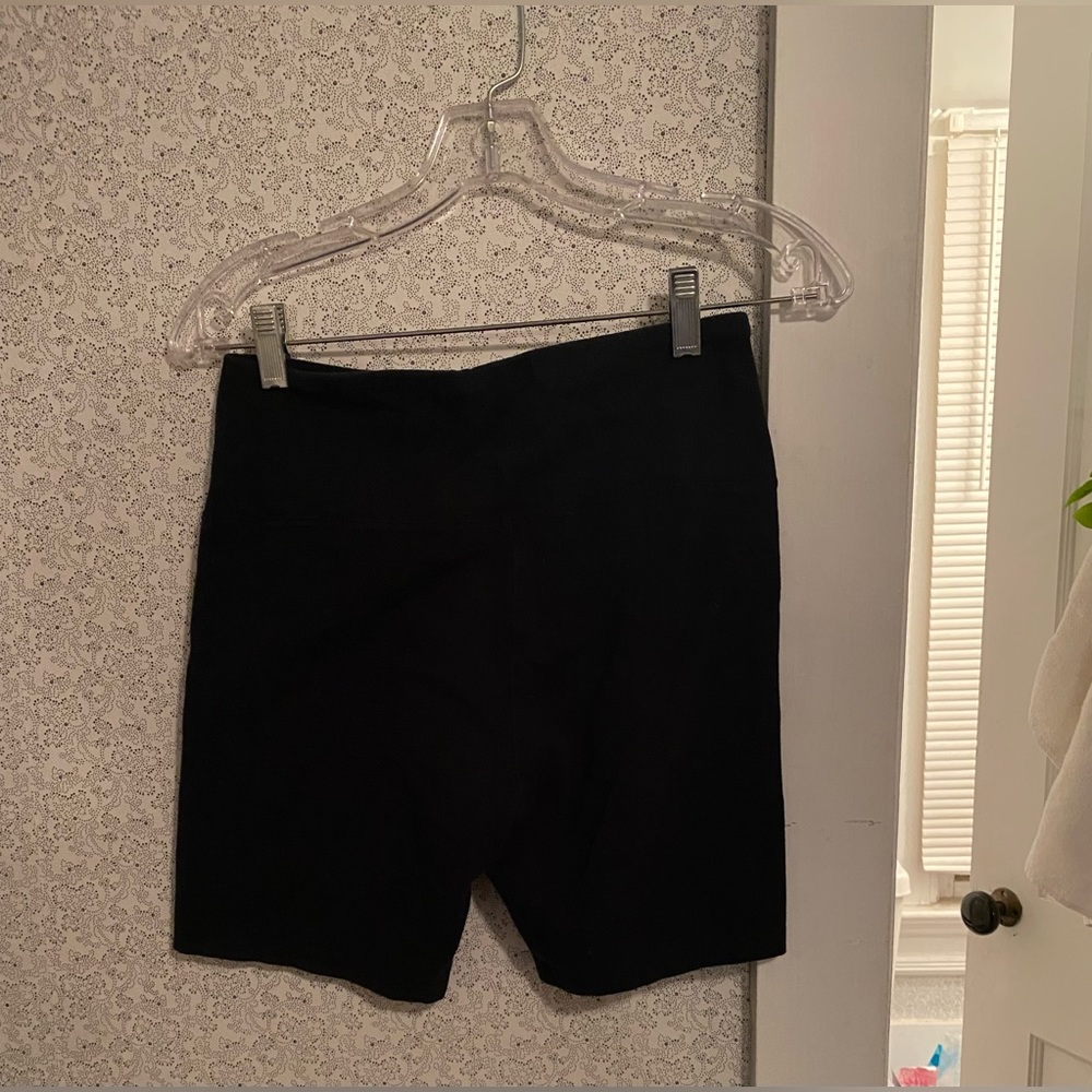 Plain black biker shorts